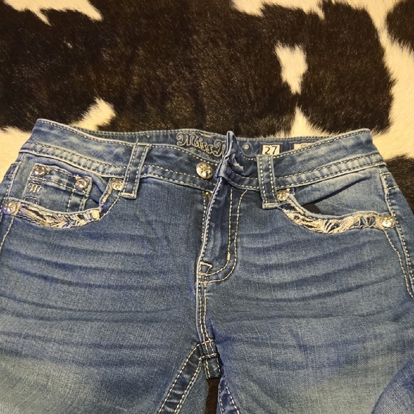 Miss Me Blue Jeans with Silver Embroidery - Picture 4 of 4